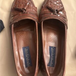 Giorgio Brutini Brown Leather Loafers with Broguing